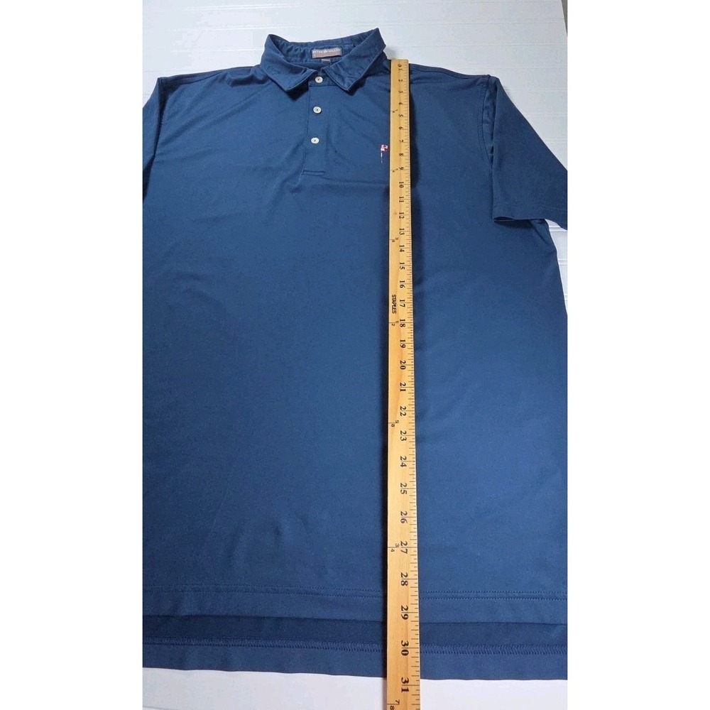 Peter Millar Polo Shirt Mens Sz XL Blue Summer Comfort Golf Performance Stretch - Picture 5 of 10